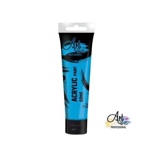 ARTline akrilna boja 60 ml – blue cerulean ART048 (cerulean plava) | Akrilna boja na bazi vode za slikanje, dekoraciju, hobi i DIY projekte | Visoka pigmentacija, brzo sušenje, postojana boja