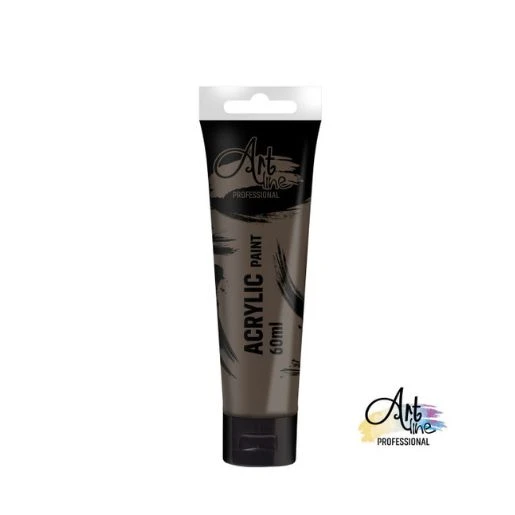ARTline akrilna boja 60 ml – burnt umber ART055 (pečena umbra, tamno braon) | Akrilna boja na bazi vode za slikanje, dekoraciju, hobi i DIY projekte | Visoka pigmentacija, brzo sušenje, postojana boja