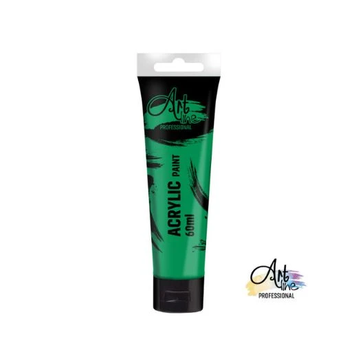 ARTline akrilna boja 60 ml – green sap ART052 (sap zelena) | Akrilna boja na bazi vode za slikanje, dekoraciju, hobi i DIY projekte | Visoka pigmentacija, brzo sušenje, postojana boja