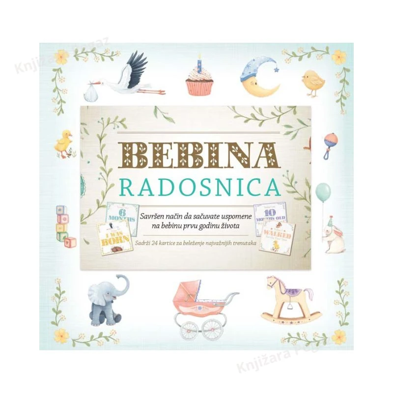 Bebina radosnica, knjiga uspomena i foto album za bebe, čuvanje prvih trenutaka i uspomena iz prve godine života, Vulkan izdavaštvo