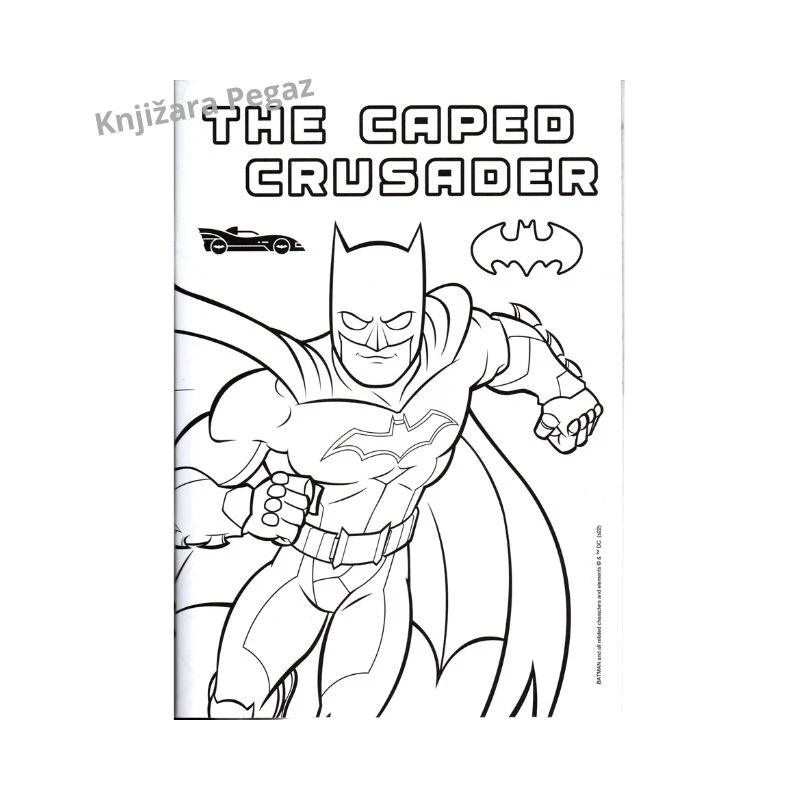 Batman bojanka za decu A4, kreativna bojanka za bojenje sa Batman ilustracijama
