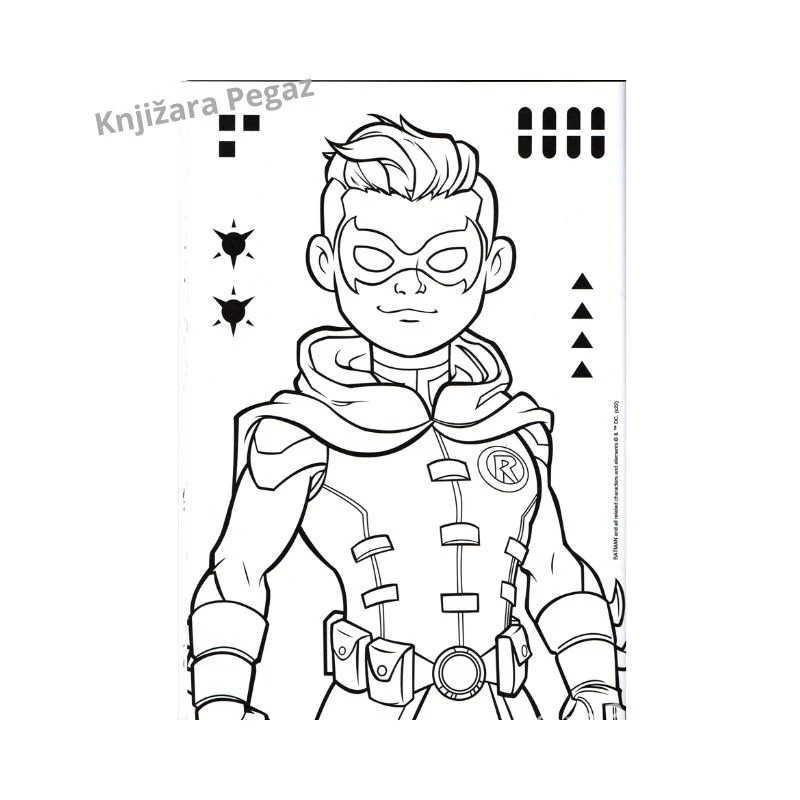 Batman bojanka za decu A4, kreativna bojanka za bojenje sa Batman ilustracijama