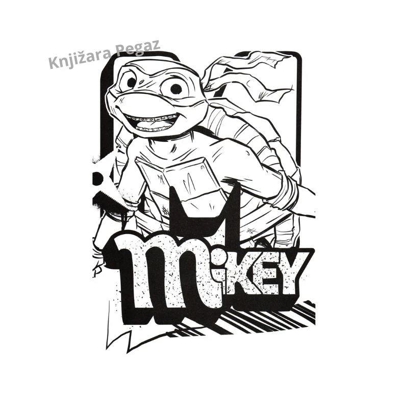 Nindža kornjače bojanka za decu A4, kreativna bojanka za bojenje sa Ninja Turtles ilustracijama