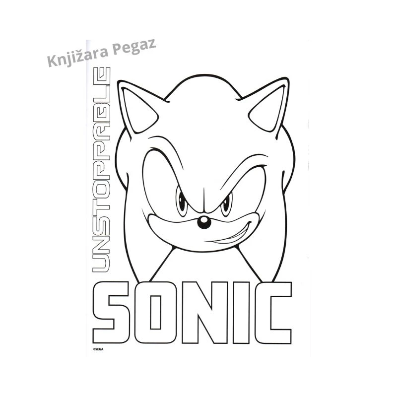 Sonic bojanka za decu A4, kreativna bojanka za bojenje sa Sonic ilustracijama