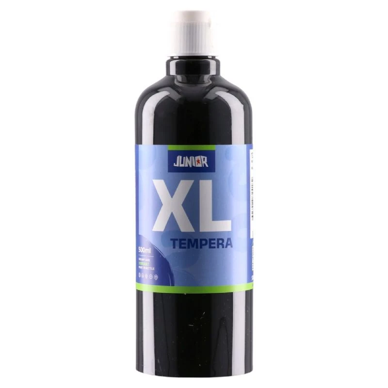 Junior Brillio XL tempera crna 500ml – visoko pigmentisana boja za školu i umetničke projekte
