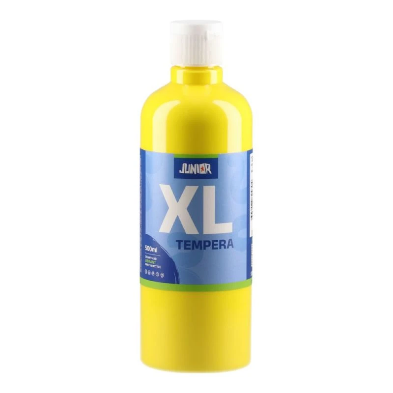 Junior Brillio XL tempera žuta 500ml – velika pakovanja jarkih i dugotrajnih tempera za školu i kreativni rad