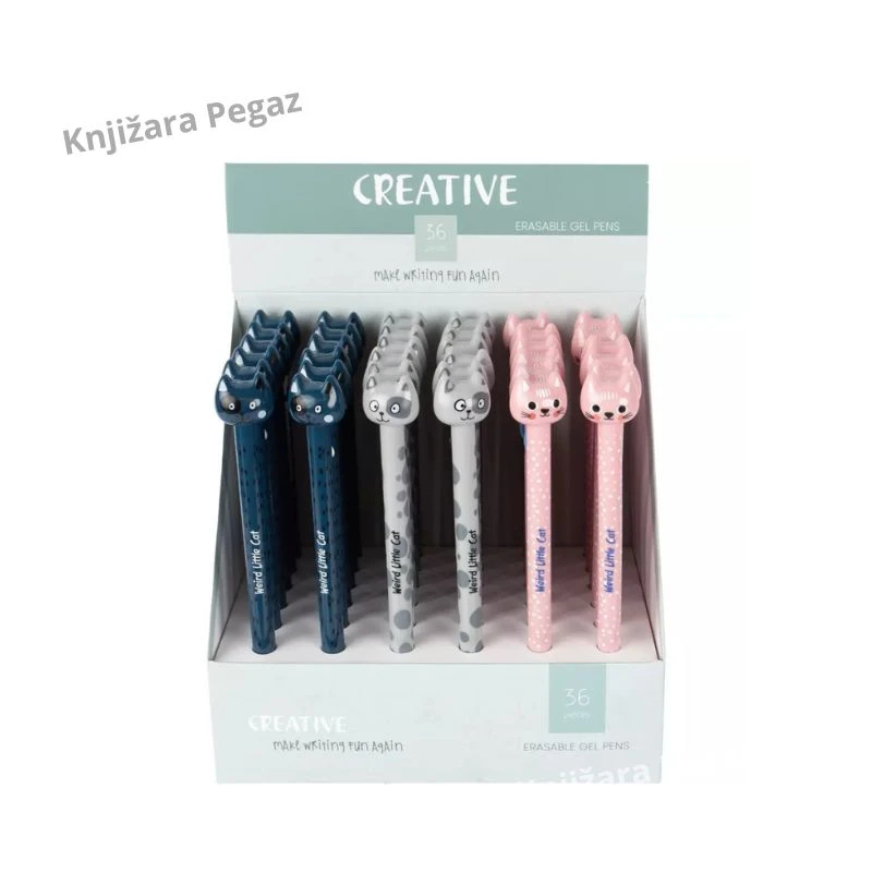 Cats gel olovka piši-briši Creative 0.5mm Maca, Gel hemijska olovka sa gumicom za brisanje 778198