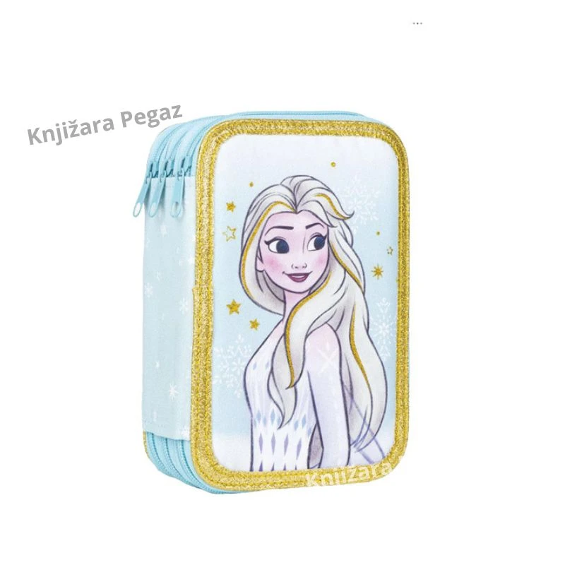 Cerda Pernica Frozen puna 3 zipa, školska pernica za devojčice sa motivom Elze 2700000564