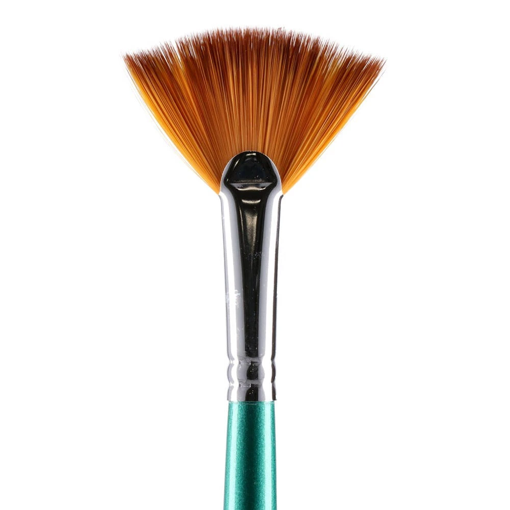 Pop Brush Monet lepezasta četkica br.14 628414– Profesionalna slikarska četkica za blendanje, utapanje boja i specijalne slikarske efekte, zelena drška