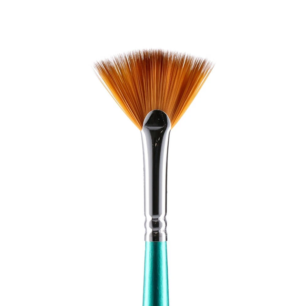 Pop Brush Monet četkica lepeza br.8 628408 – Profesionalna slikarska lepezasta četkica za utapanje boja i specijalne efekte, zelena drška