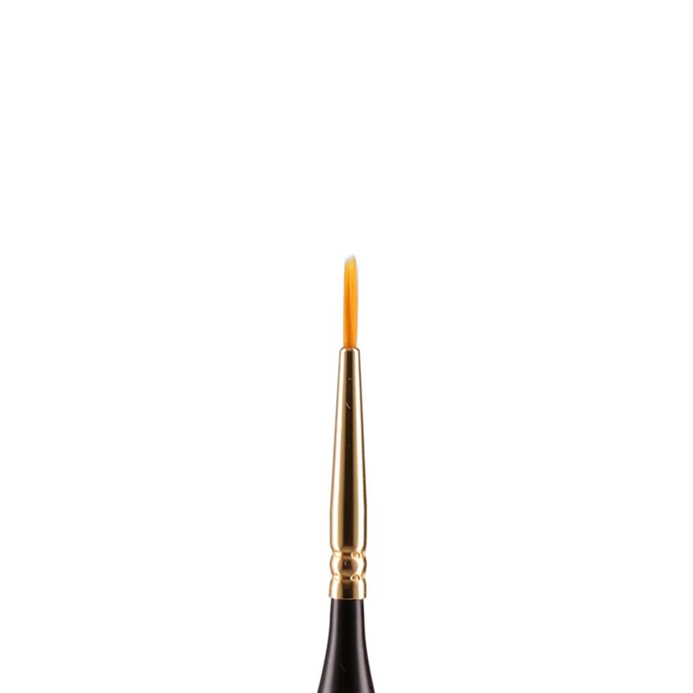 Četkica okrugla br.1 Pop Brush Klimt 623001 – braon drška, profesionalna umetnička četkica za detalje, kratke poteze, akril, ulje i akvarel