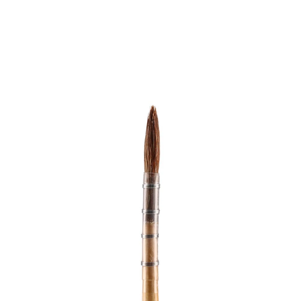 Četkica okrugla br. 0 Pop Brush Eyck – natural drška, prirodna dlaka poni, profesionalna umetnička četkica za akril, ulje i akvarel