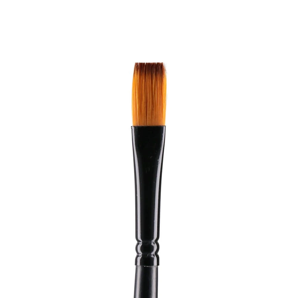 Četkica ravna br. 4 Pop Brush Botticelli 623204 – crna drška, profesionalna umetnička četkica za velike površine, nanošenje boje, akril, ulje i akvarel