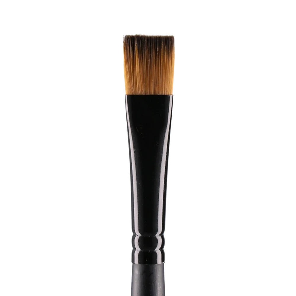 Četkica ravna br.8 Pop Brush Botticelli 623208 – crna drška, profesionalna umetnička četkica za velike površine, nanošenje boje, četkica za akril, ulje i akvarel