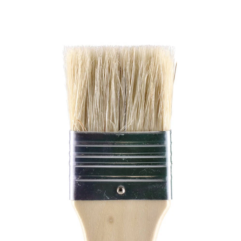 Četkica ravna,široka br. 3 Pop brush Abbott 622803 - natural drška, prirodna dlaka, profesionalna umetnička četkica za akril i ulje, nanošenje grunda i lakiranje