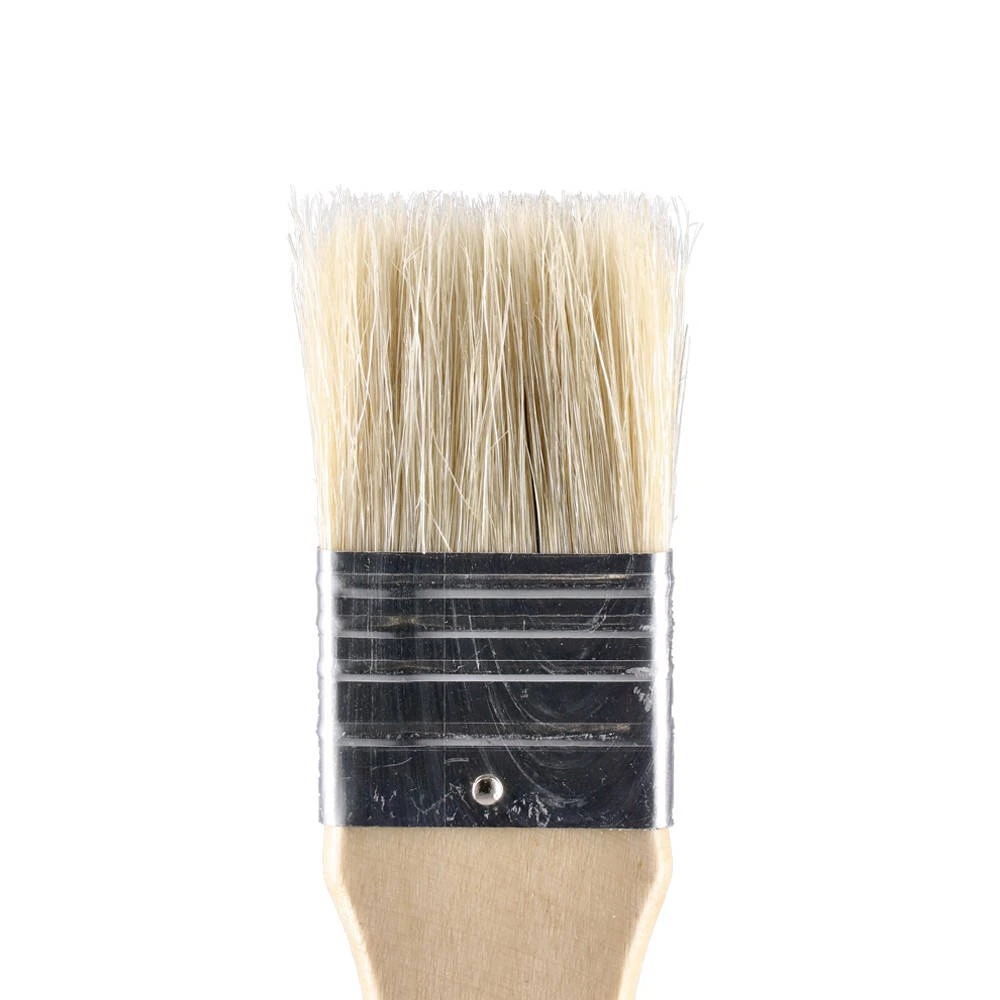 Četkica, ravna, široka br. 2 Pop Brush Abbott 622802 – natural drška, prirodna dlaka, profesionalna četkica za akril i ulje, nanošenje grunda i lakiranje