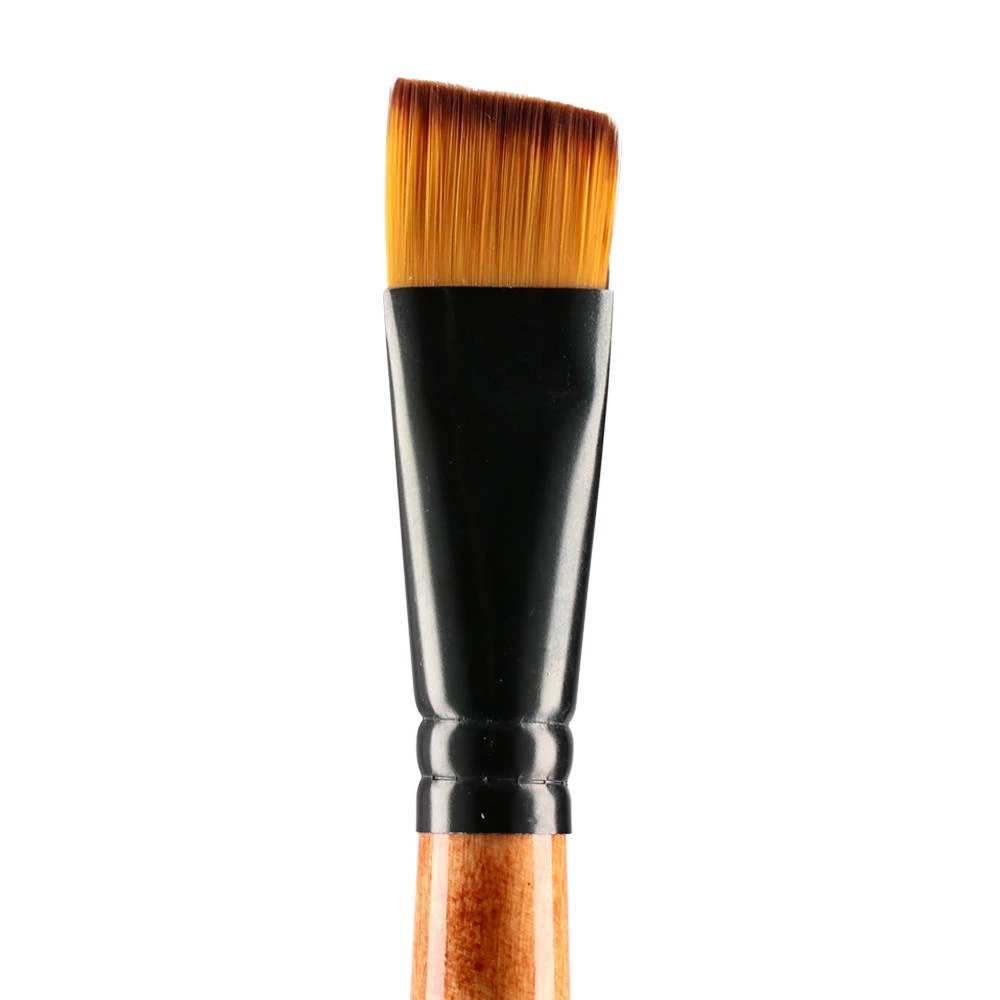 Pop Brush Picasso ugaona četkica br.18 628518– Profesionalna umetnička četkica za meke konture, utapanje boje i precizne poteze, braon drška