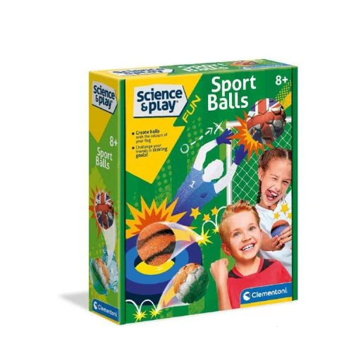 Clementoni Crazy Balls Soccer Set – edukativni hemijski set za decu, kreativna igra pravljenja skakutavih loptica 8+