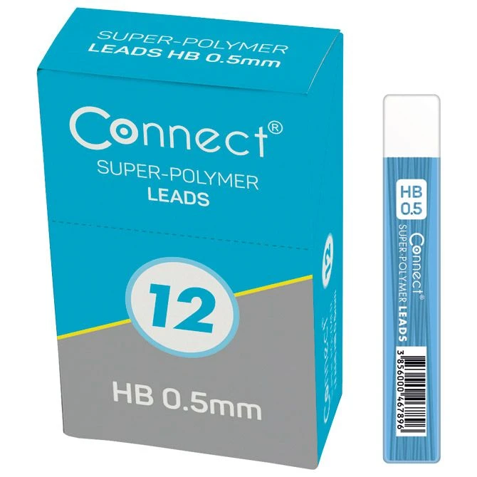 Connect grafitne mine 0.5mm HB, 12 komada, super polymer za tehničke olovke