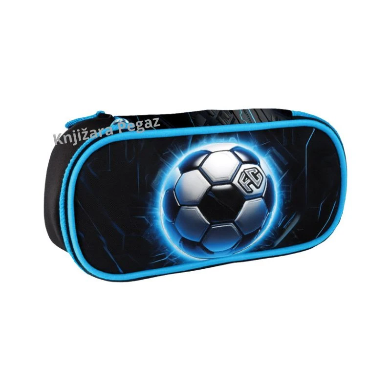 Connect Football Club školska pernica za dečake prazna, 1 zip, 1 preklop, vodootporna 60553