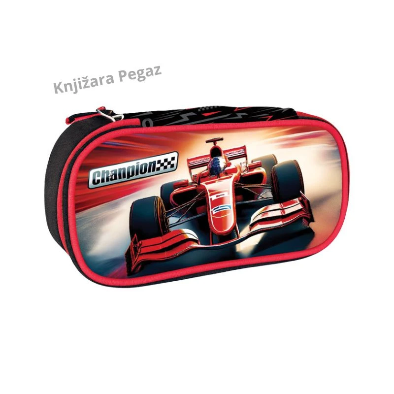 Connect F1 Racing Compact školska prazna pernica za dečake, 1 zip, 1 preklop, vodootporna 60558