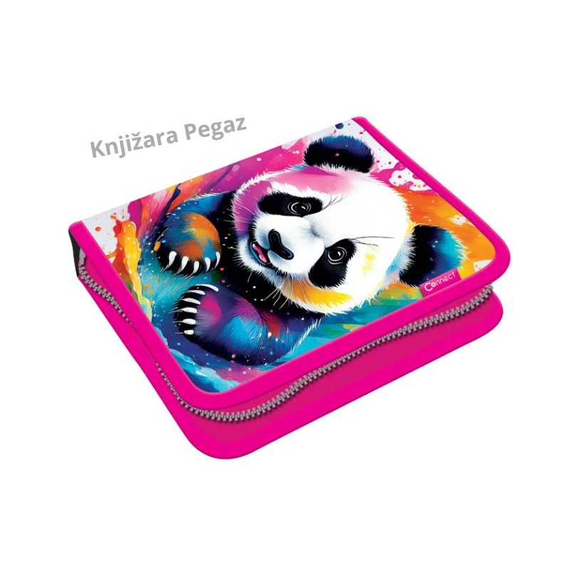 Pernica puna 1 zip 2 preklopa Connect Panda Party 60588 sa školskim priborom 35 delova