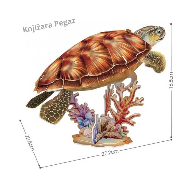 CubicFun National Geographic Morska kornjača 3D puzzle 31 deo – edukativna slagalica 8+ CBF210809