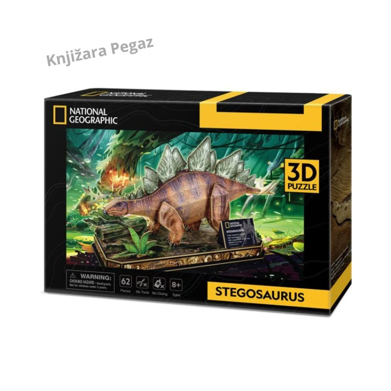 CubicFun National Geographic Stegosaurus 3D puzzle 62 dela CBF210540 – dinosaurus slagalica 39 cm, 8+