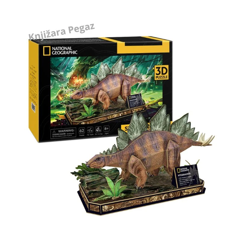 CubicFun National Geographic Stegosaurus 3D puzzle 62 dela CBF210540 – dinosaurus slagalica 39 cm, 8+