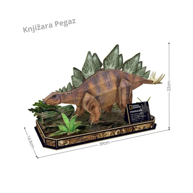 CubicFun National Geographic Stegosaurus 3D puzzle 62 dela CBF210540 – dinosaurus slagalica 39 cm, 8+