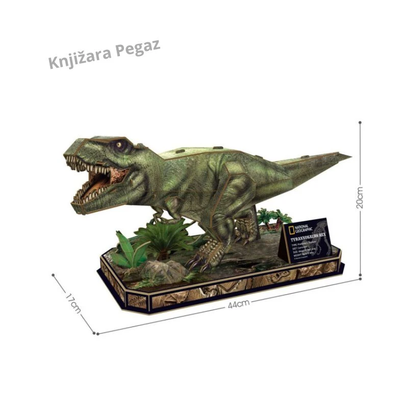 CubicFun National Geographic Tyrannosaurus Rex 3D puzzle 52 dela CBF210519 – T-Rex dinosaurus slagalica 44 cm