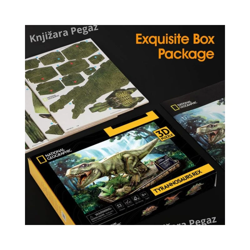 CubicFun National Geographic Tyrannosaurus Rex 3D puzzle 52 dela CBF210519 – T-Rex dinosaurus slagalica 44 cm