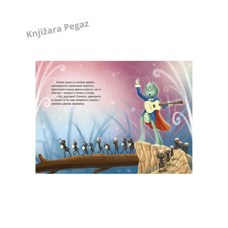 Cvrčak i mravi - Edicija Vredna koka, PI-PRESS, Ezopova basna za decu, ilustrovana kartonska slikovnica