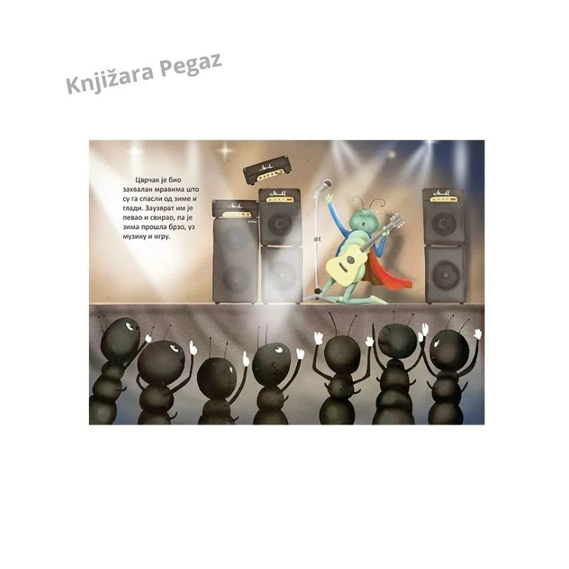 Cvrčak i mravi - Edicija Vredna koka, PI-PRESS, Ezopova basna za decu, ilustrovana kartonska slikovnica