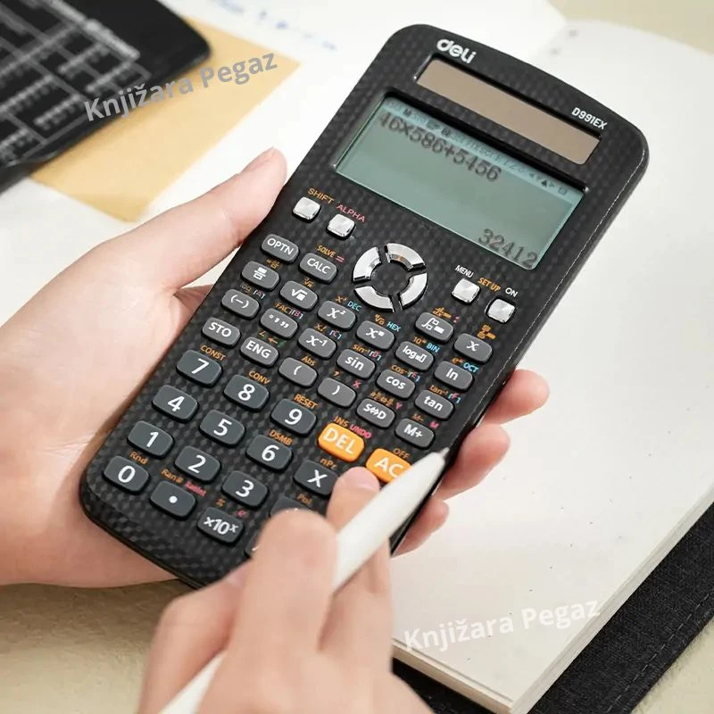 Deli ED991EX naučni tehnički kalkulator sa 552 matematičke funkcije crni