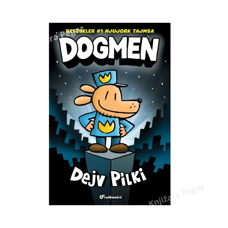 Dogmen je urnebesno smešan dečji roman Dejva Pilkija o neustrašivom policajcu-psu koji donosi pravdu, avanturu i smeh za decu uzrasta 7–9 godina, Vulkan izdavaštvo