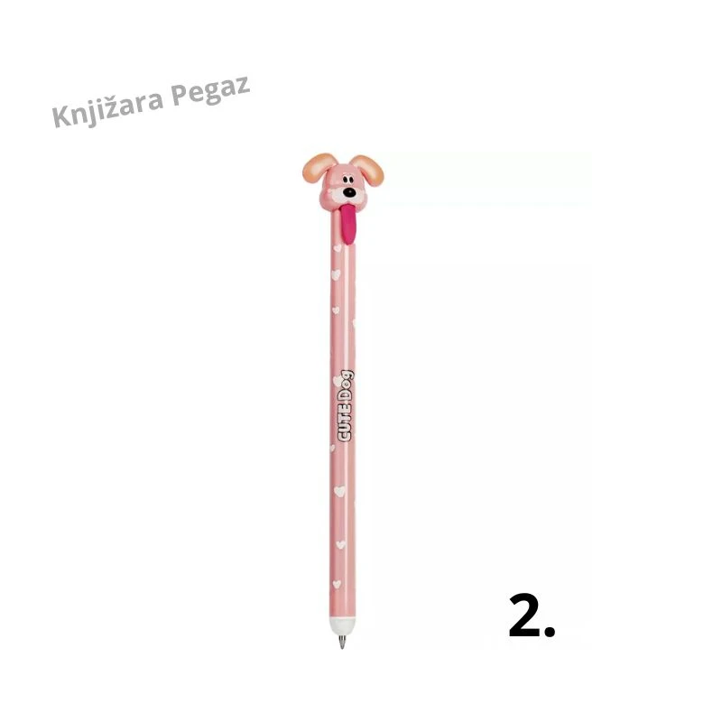 DOGS gel olovka piši-briši Creative 0.5mm kuca, Gel hemijska olovka sa gumicom za brisanje 778197
