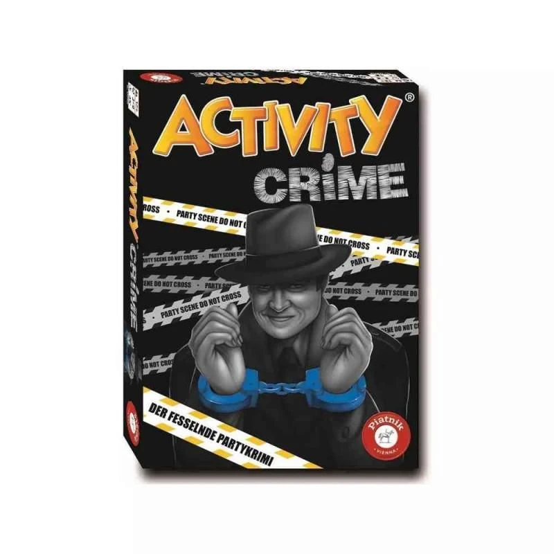 Društvena igra Piatnik Activity Crime – porodična i party igra pogađanja, kriminalistička verzija Activity igre, za 3–8 igrača
