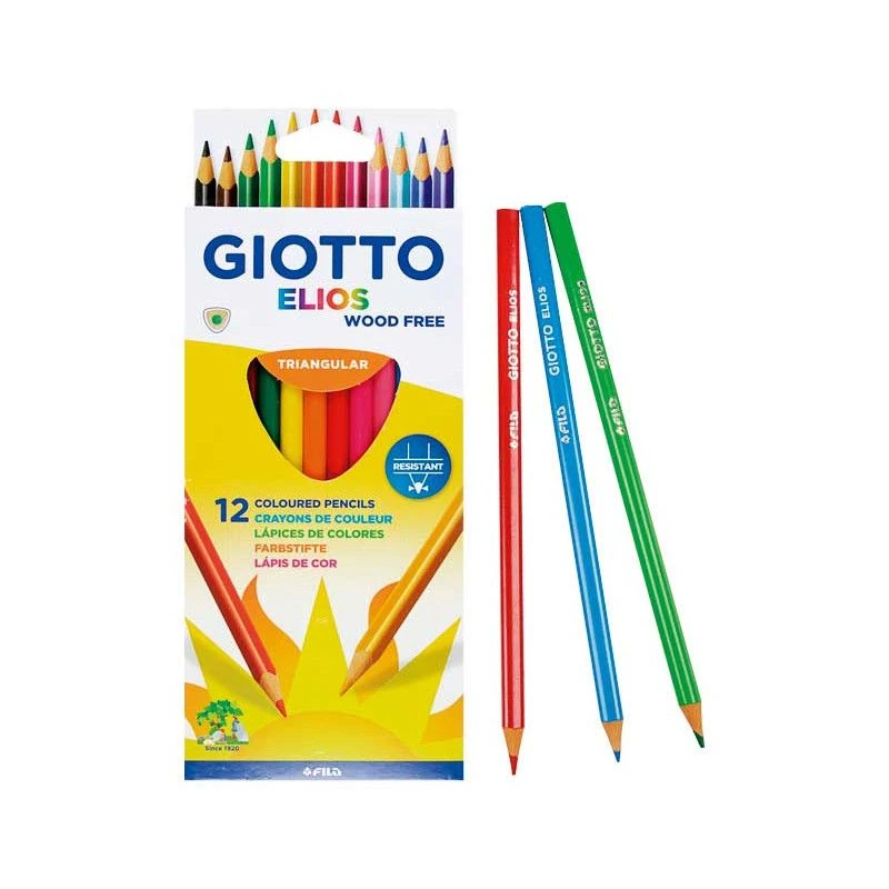 Giotto drvene bojice Elios 1/12 – trouglaste, ultra otporne, intenzivne boje F275800