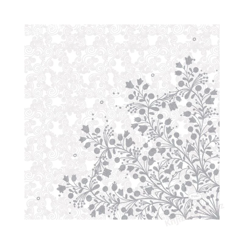 DUNI salvete 33×33cm Glamour – troslojne premium papirne salvete, elegantan sivi dezen u pakovanju od 20 kom, dekoracija za svečane trpeze