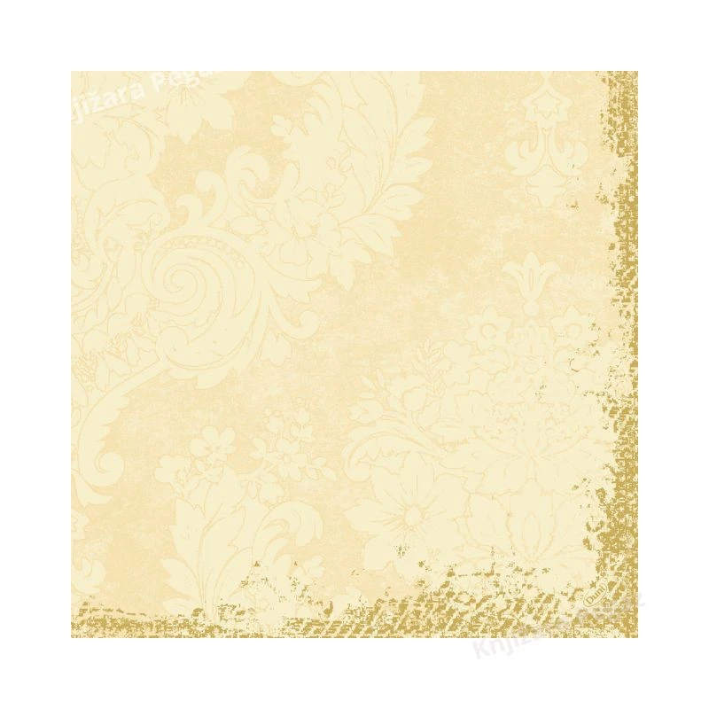 DUNI salvete 40x40cm Royal Cream 50 kom – premium četvoroslojne papirne salvete za dekoraciju stola, krem salvete za slavlja, restorane, rođendane i svečanu trpezu