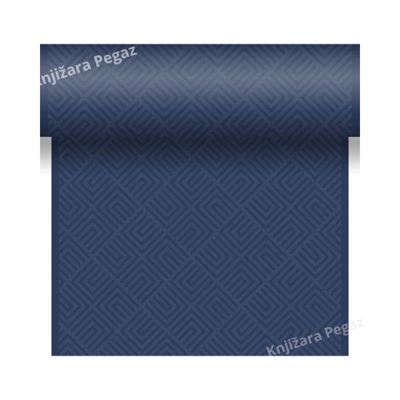 DUNI Stona traka 0.4x4.8m mosaic dark blue – dekorativna tamno plava stona traka sa mozaik dezenom, Dunicel table runner za elegantnu dekoraciju stola, slavlje, restoran i svečanu trpezu
