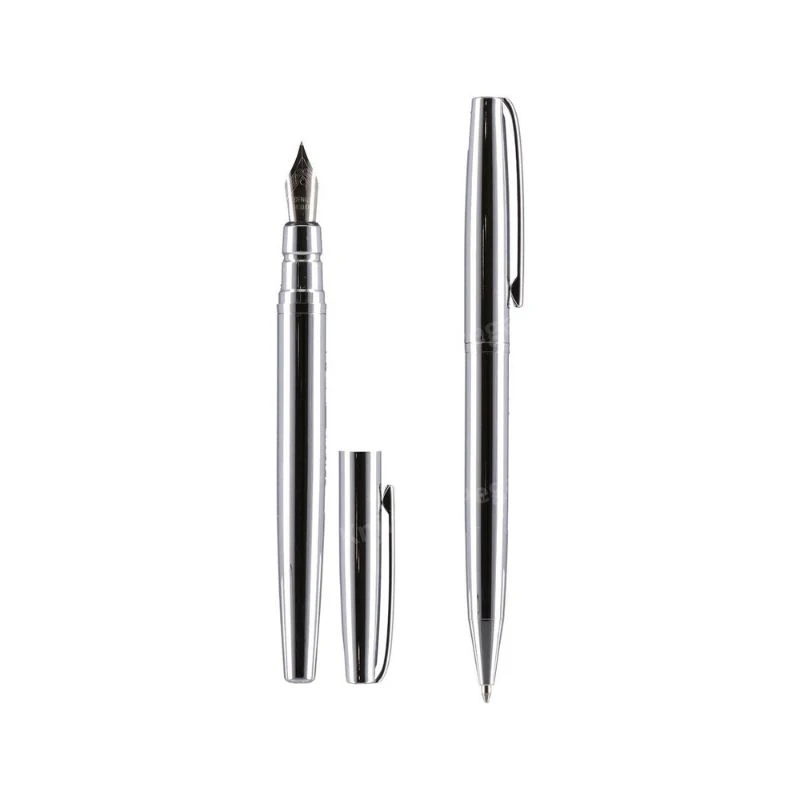 EMPIRE Atomik poklon set 412090 – moderan i ekskluzivan pisaći set naliv pero i hemijska olovka od metala sa elegantnom gravurom, u čvrstoj poklon kutiji, idealan za poslovne i reprezentativne poklone.
