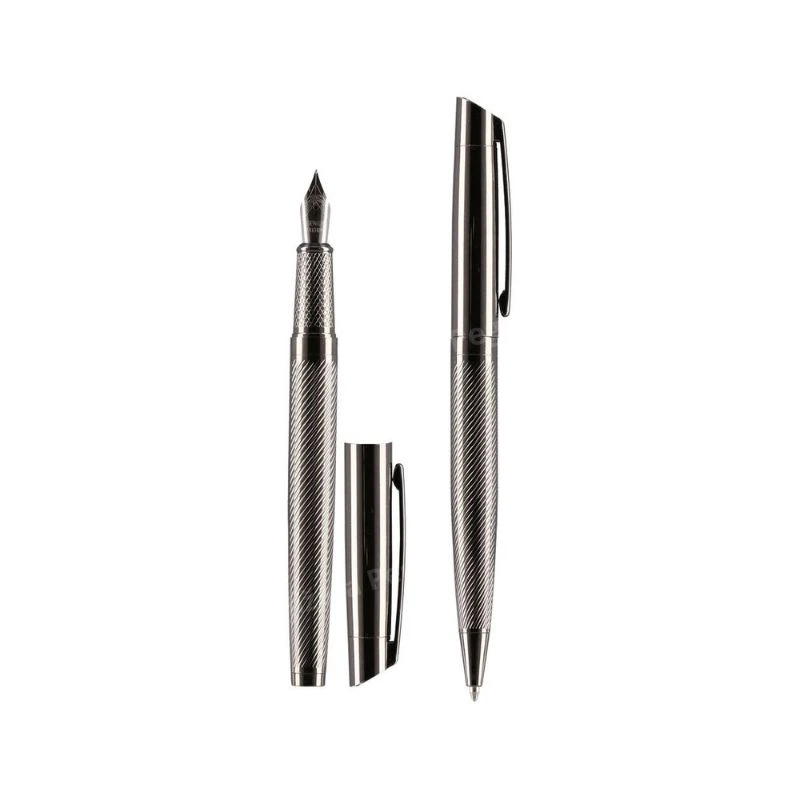 EMPIRE Belcanto poklon set 412082 – luksuzni pisaći set naliv pero i hemijska olovka od metala sa elegantnom gravurom, u čvrstoj poklon kutiji, savršen za poslovni i svečani poklon.