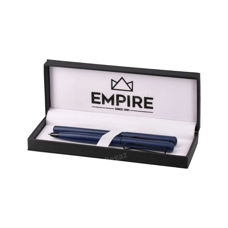 EMPIRE Maemo poklon set 412086 – sofisticirani pisaći set naliv pero i hemijska olovka od metala sa elegantnom gravurom, u čvrstoj poklon kutiji, savršen za poslovne i reprezentativne poklone.