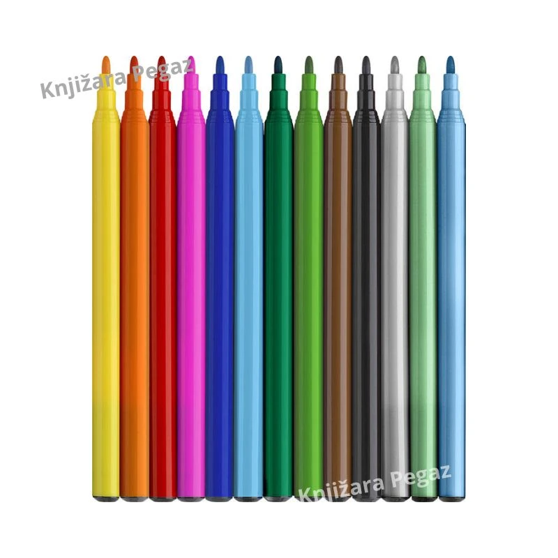 Faber-Castell Flomasteri Castle Dinosaur 10+3 metalik, flomasteri za crtanje i bojenje sa dino nalepnicama 554214