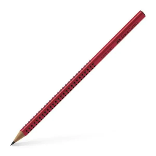 Faber-Castell grafitna olovka Grip B, Ergonomska trouglasta olovka crvene boje