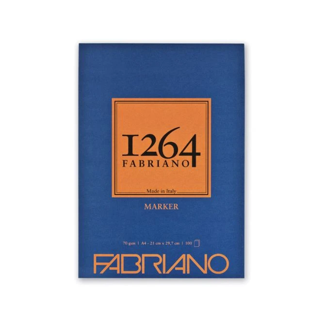 Fabriano Blok Marker 1264 A4 – 100 listova, 70 g/m², smooth-barriered papir – profesionalni blok za markere (19100640)