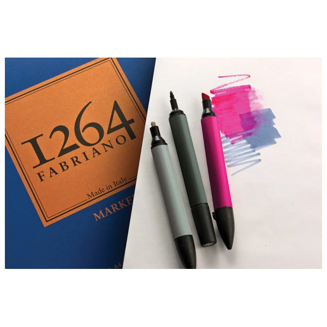 Fabriano Blok Marker 1264 A4 – 100 listova, 70 g/m², smooth-barriered papir – profesionalni blok za markere (19100640)