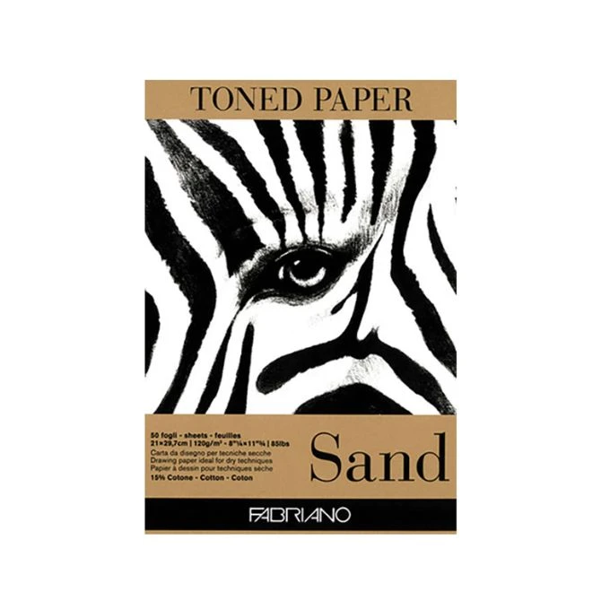 Fabriano Toned Paper Sand A4 – 50 listova, 120 g/m² – oker blok za crtanje i skiciranje (19100496)
